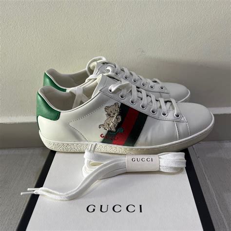 fake gucci pearl sneakers|gucci ace low top sneakers.